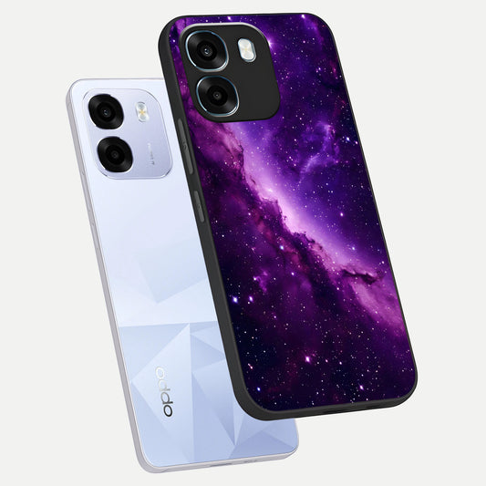  Purple Shade Sky phone case For Oppo K14 5G showing premium glass back cover with detailed artwork