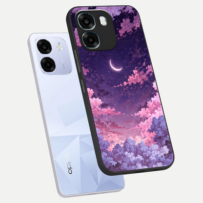  Sky Drift Clouds phone case For Oppo K14 5G showing premium glass back cover with detailed artwork