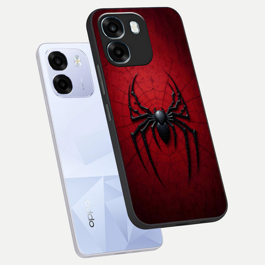  Superhero Web Emblem phone case For Oppo K14 5G showing premium glass back cover with detailed artwork