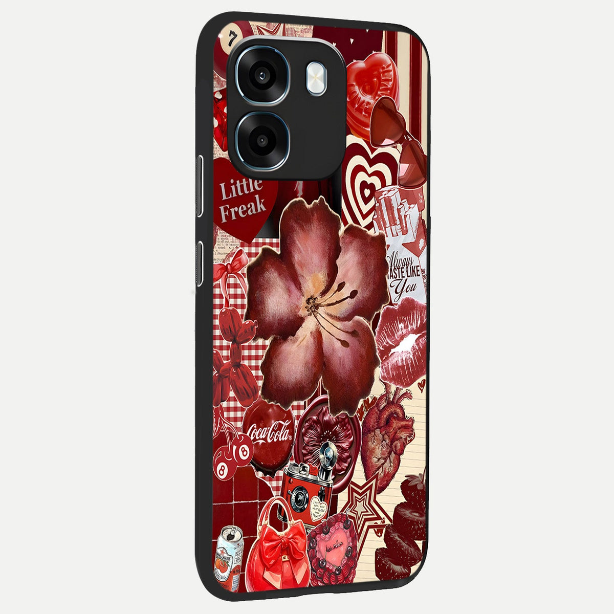  Aesthetic Little Freak back cover For Oppo K14 5G slim fit glass case with vibrant aesthetic design