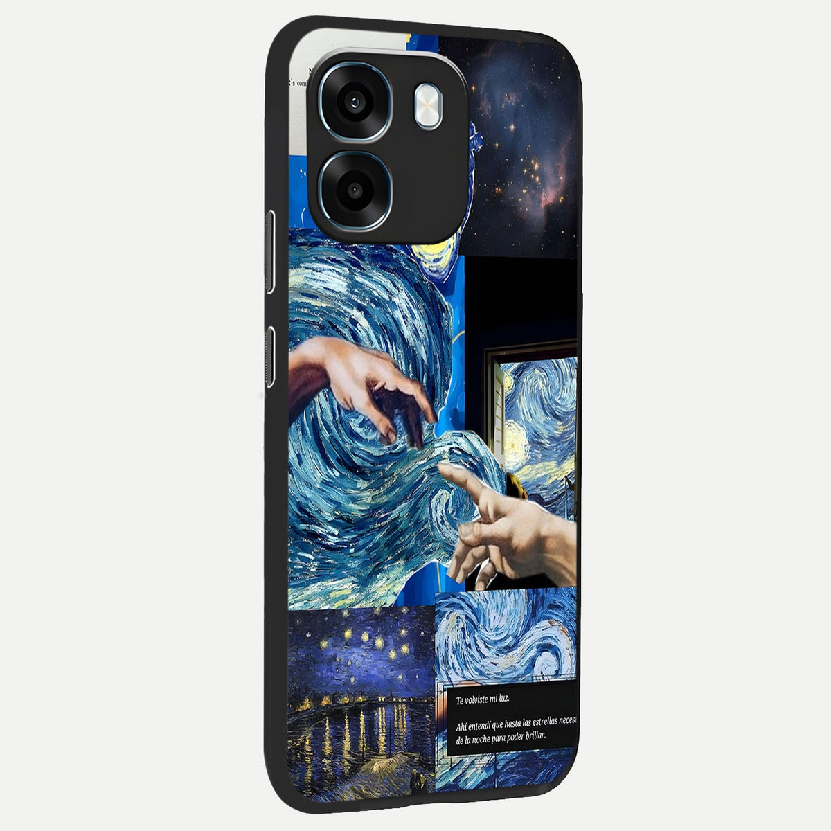  Aesthetic Vando Hands back cover For Oppo K14 5G slim fit glass case with vibrant aesthetic design