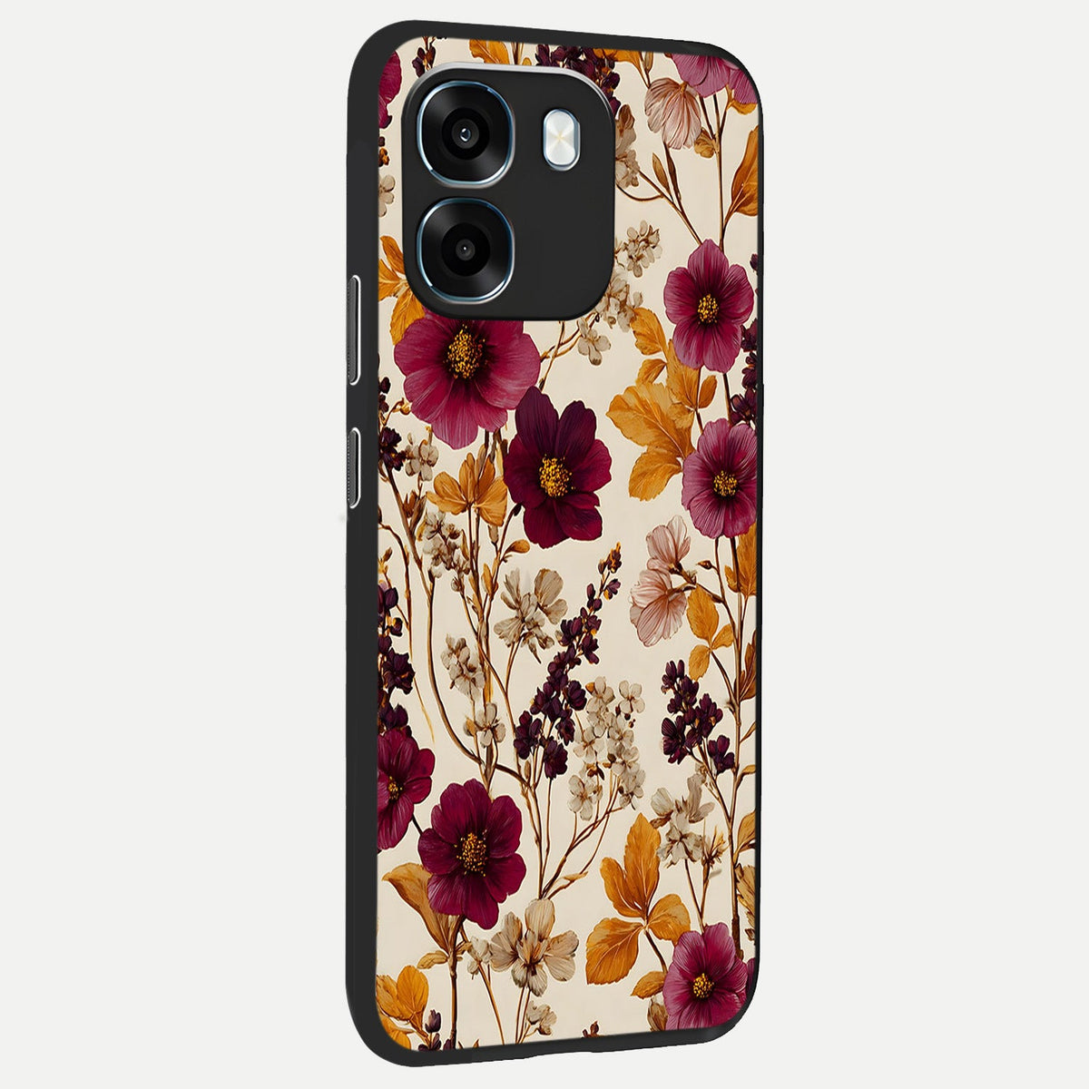 Autumn Wine Bloom back cover For Oppo K14 5G slim fit glass case with vibrant aesthetic design