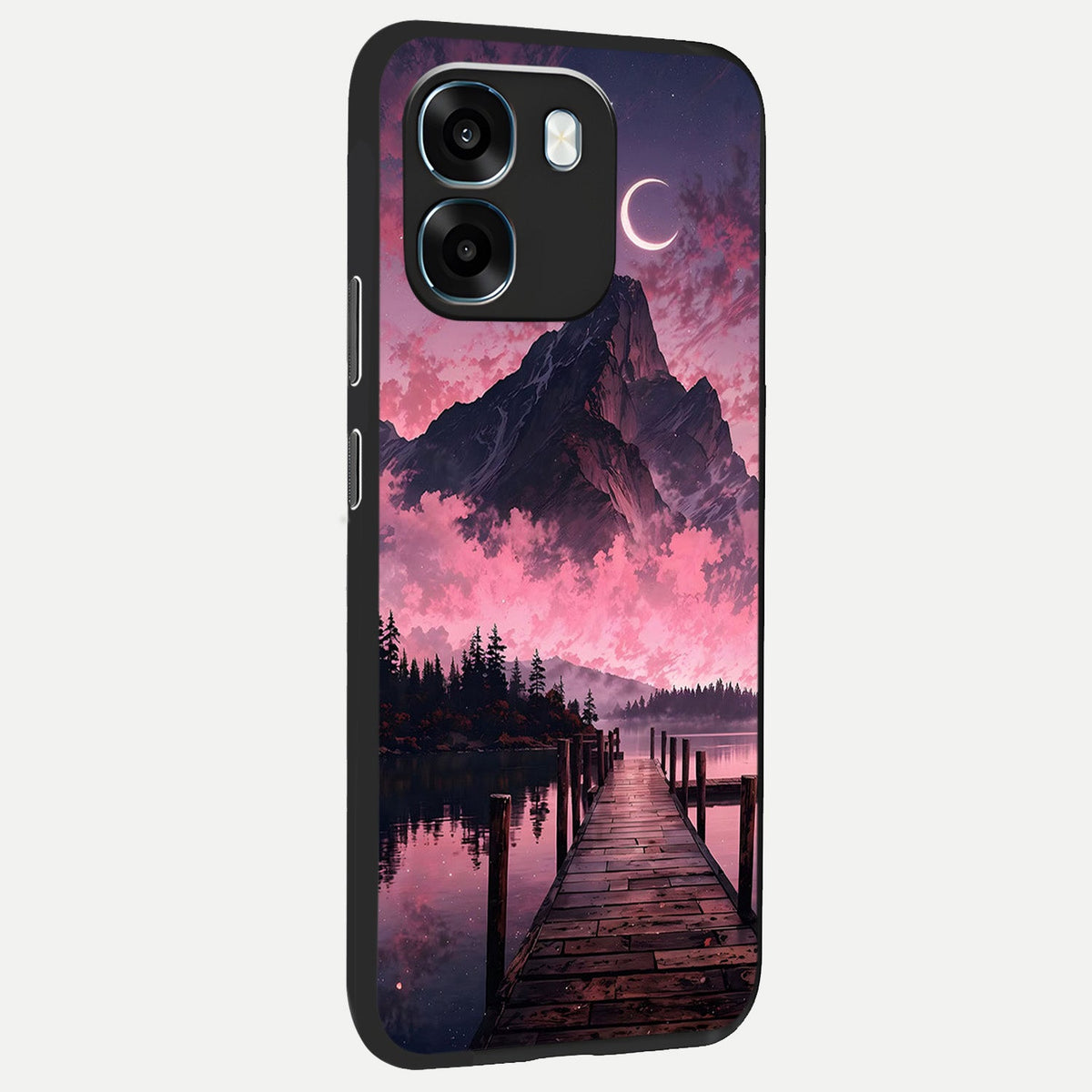  Beautiful Mountain View back cover For Oppo K14 5G slim fit glass case with vibrant aesthetic design