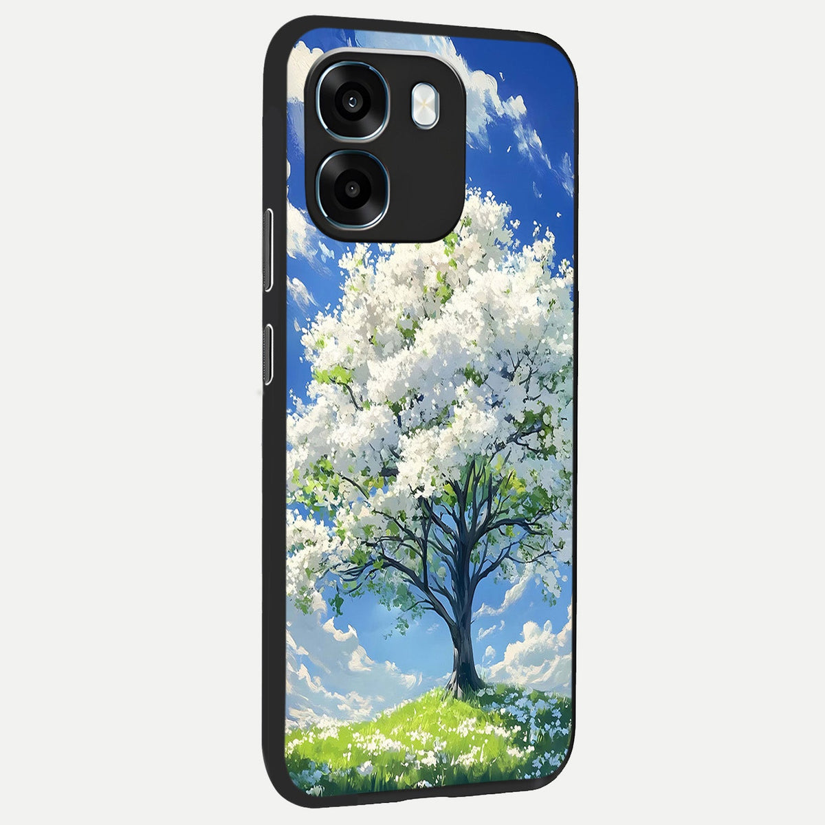  Blossom Sky Serenity back cover For Oppo K14 5G slim fit glass case with vibrant aesthetic design