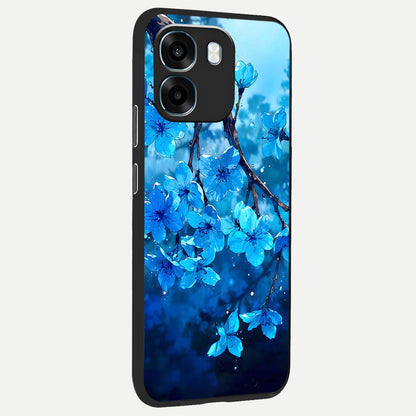  Blue Blossoms Branch back cover For Oppo K14 5G slim fit glass case with vibrant aesthetic design