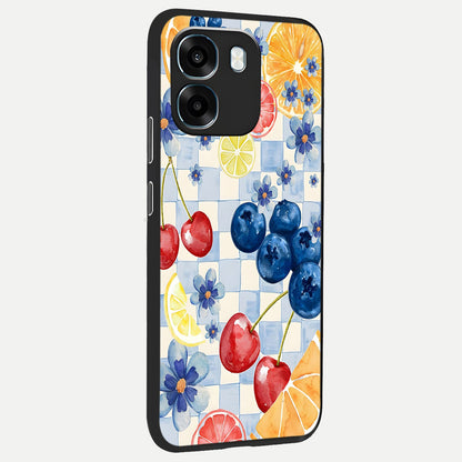  Citrus Bloom Joy back cover For Oppo K14 5G slim fit glass case with vibrant aesthetic design