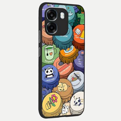  Coins Patterns back cover For Oppo K14 5G slim fit glass case with vibrant aesthetic design