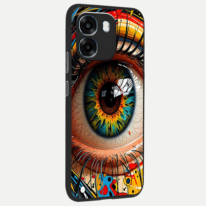  Colorful Eye back cover For Oppo K14 5G slim fit glass case with vibrant aesthetic design