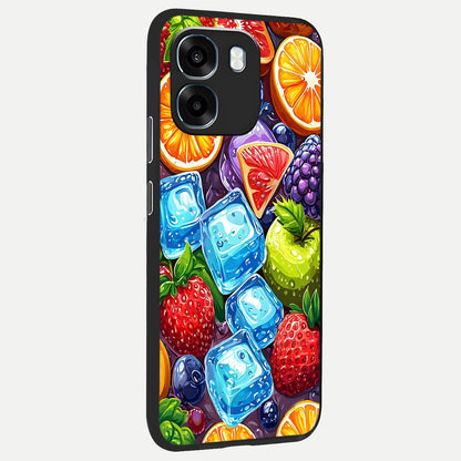  Colorful Fruits with Ice back cover For Oppo K14 5G slim fit glass case with vibrant aesthetic design