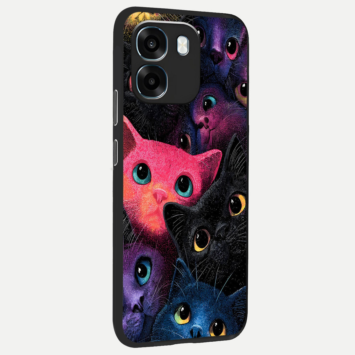  Cosmic Cats Dreams back cover For Oppo K14 5G slim fit glass case with vibrant aesthetic design