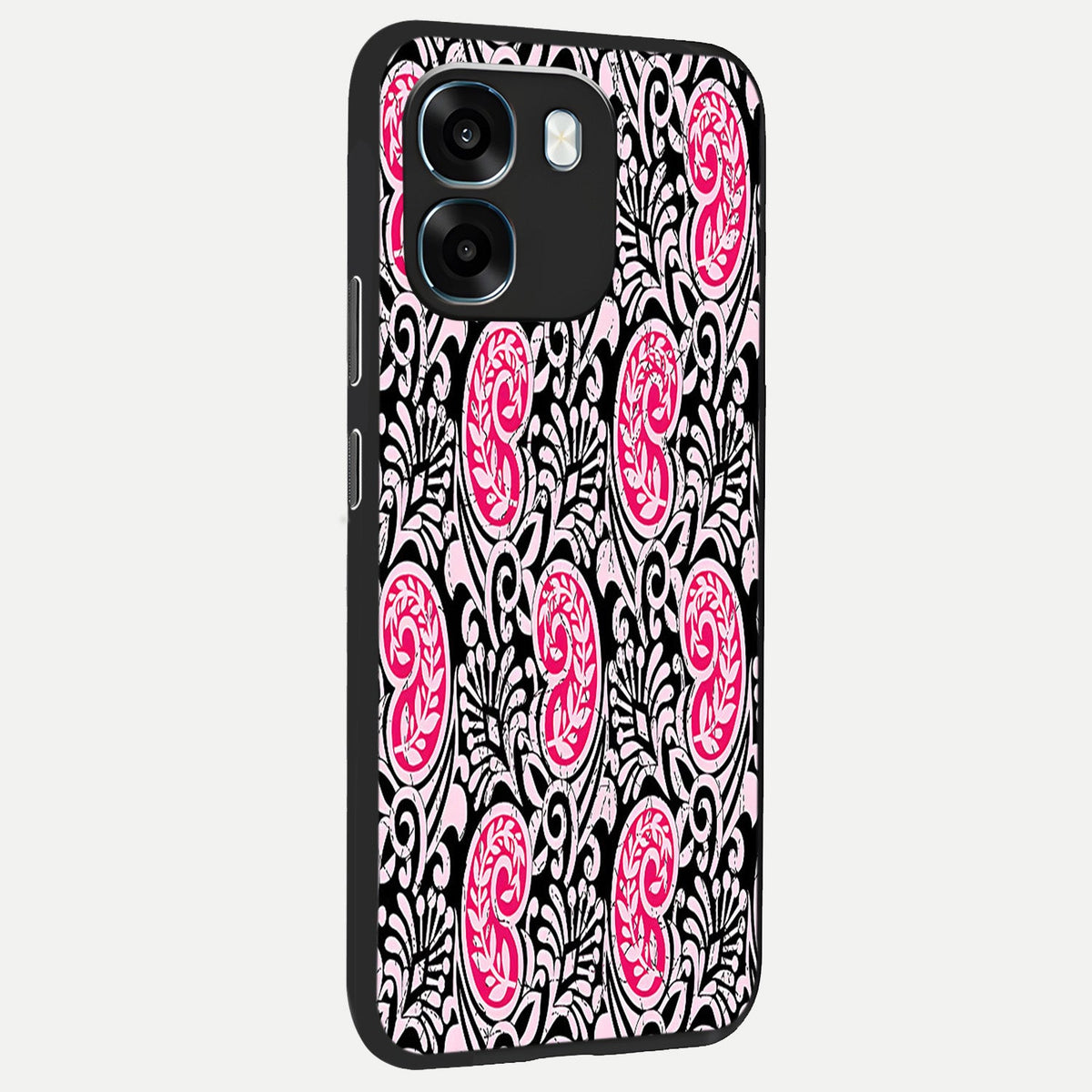  Crimson Paisley Charm back cover For Oppo K14 5G slim fit glass case with vibrant aesthetic design