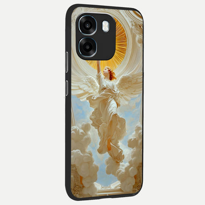  Divine Light Angel back cover For Oppo K14 5G slim fit glass case with vibrant aesthetic design