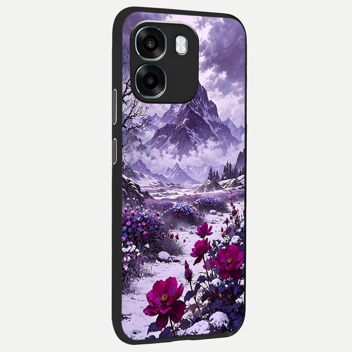  Flower Mountain View back cover For Oppo K14 5G slim fit glass case with vibrant aesthetic design
