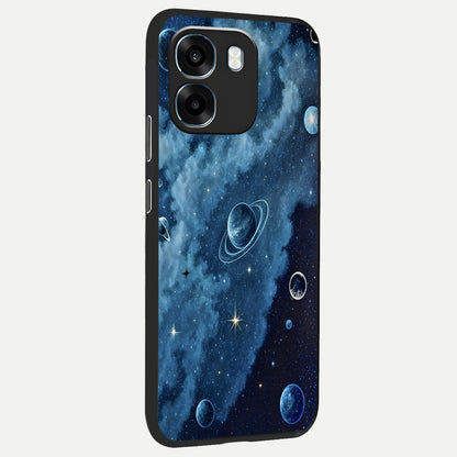  Galaxy Dream Space back cover For Oppo K14 5G slim fit glass case with vibrant aesthetic design