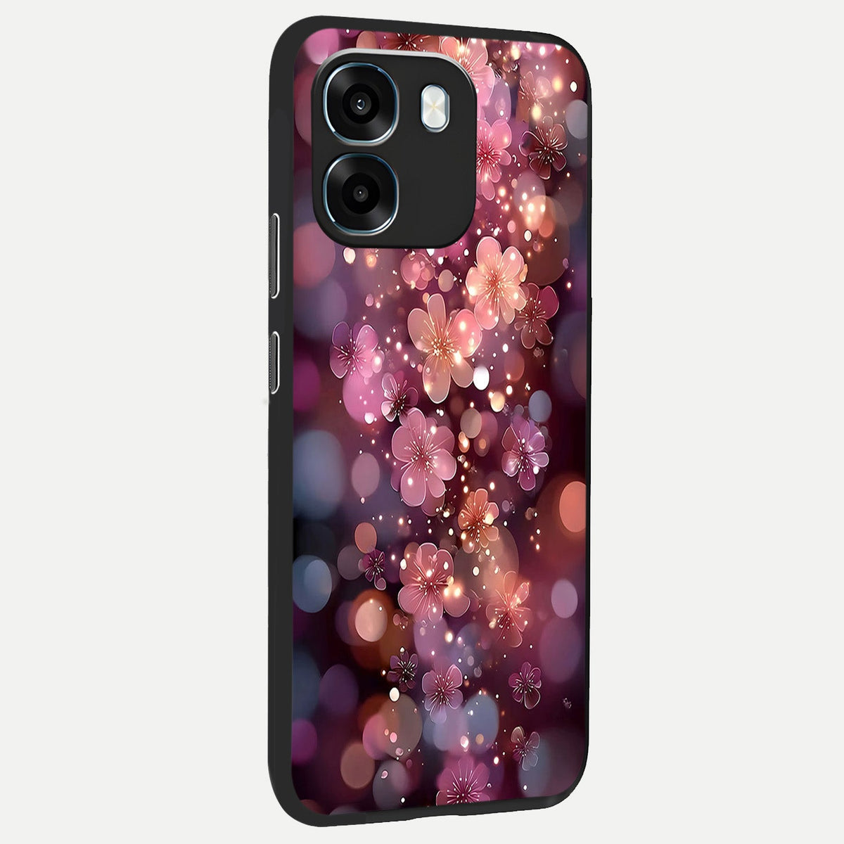  Glowing Petal Bliss back cover For Oppo K14 5G slim fit glass case with vibrant aesthetic design