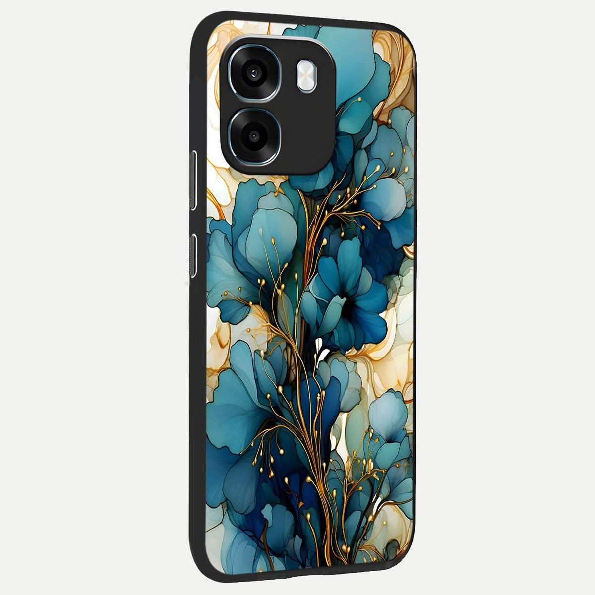  Golden Bloom Symphony back cover For Oppo K14 5G slim fit glass case with vibrant aesthetic design