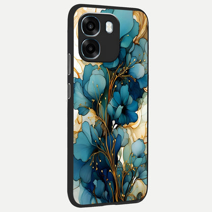  Golden Bloom Symphony back cover For Oppo K14 5G slim fit glass case with vibrant aesthetic design