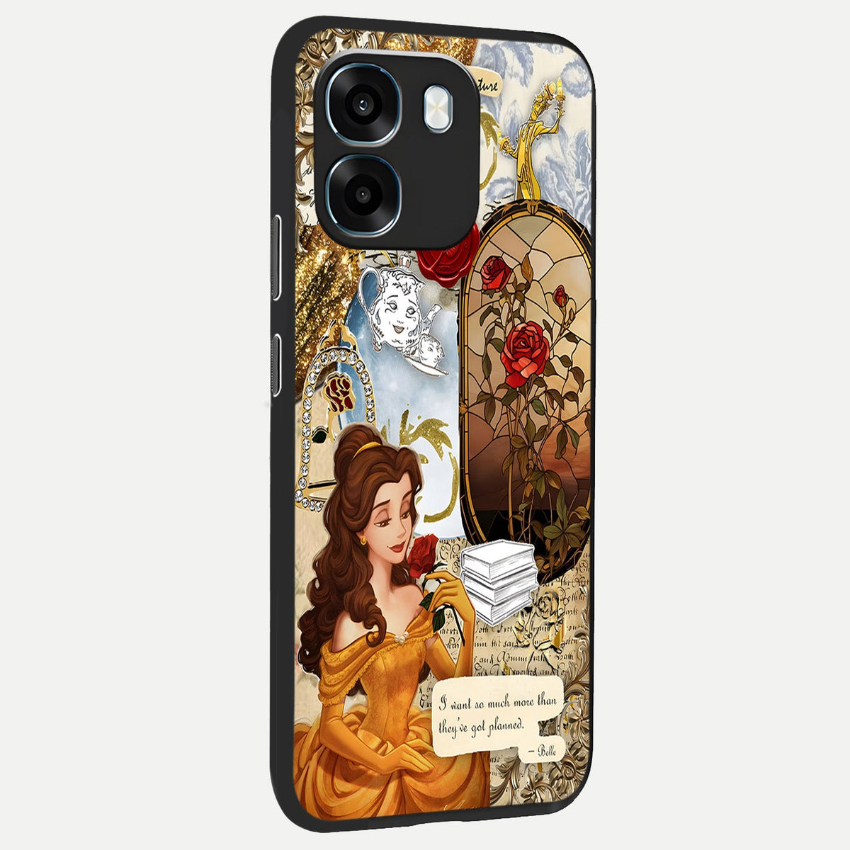  Golden Dream Belle back cover For Oppo K14 5G slim fit glass case with vibrant aesthetic design