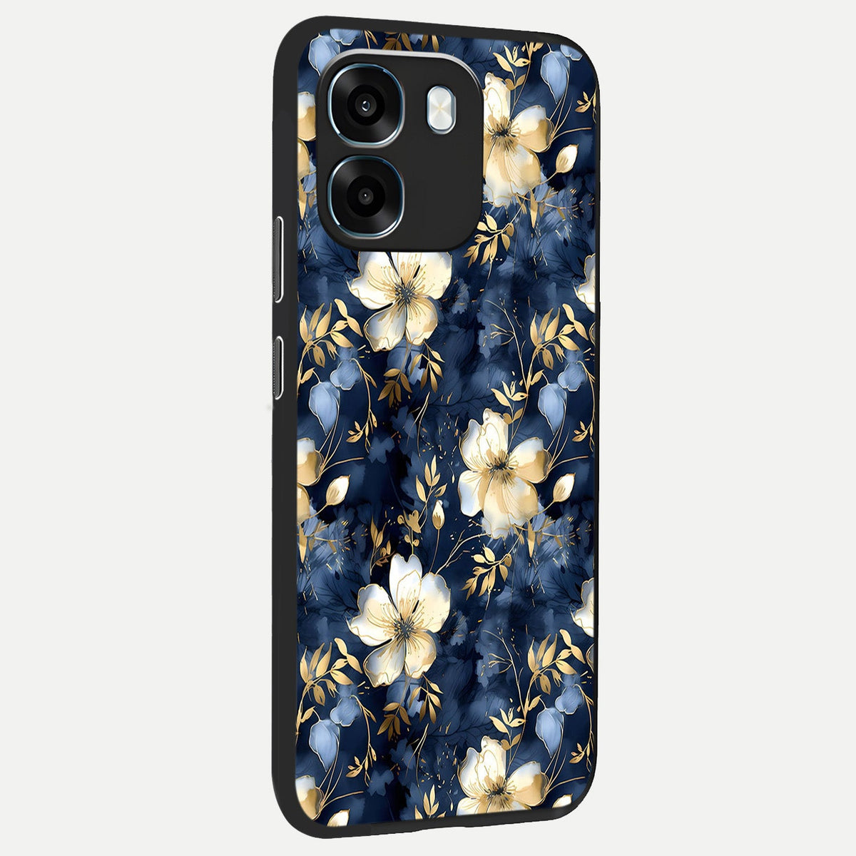  Golden Midnight Bloom back cover For Oppo K14 5G slim fit glass case with vibrant aesthetic design