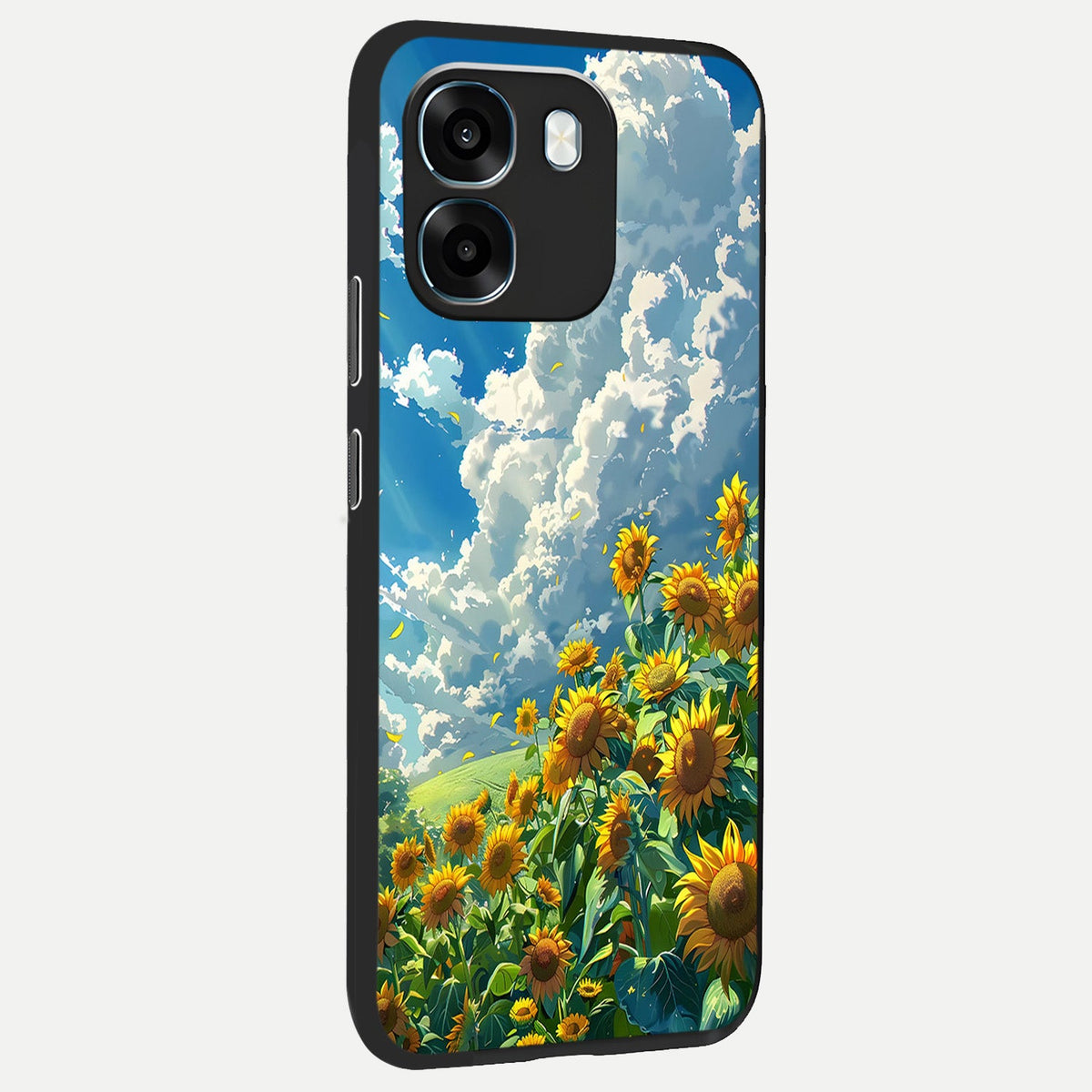  Golden Sun Glory back cover For Oppo K14 5G slim fit glass case with vibrant aesthetic design
