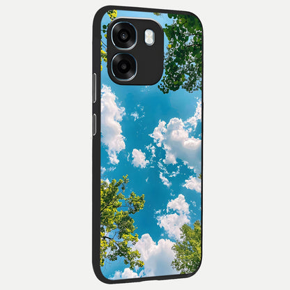  Green Moon Energy back cover For Oppo K14 5G slim fit glass case with vibrant aesthetic design