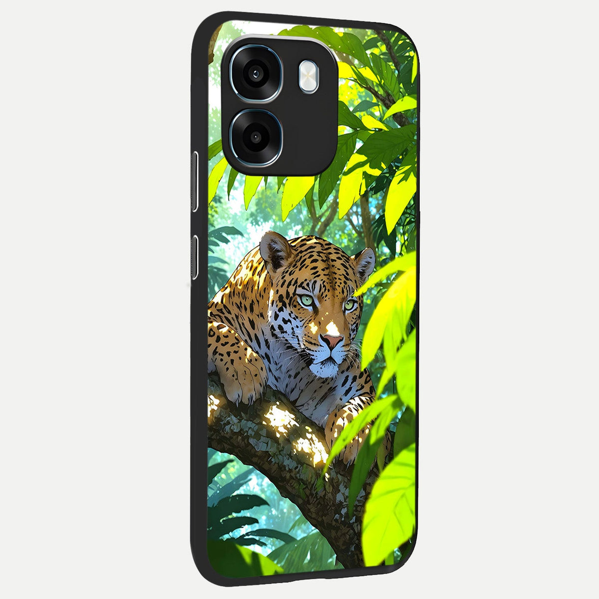  Leopard in Jungle back cover For Oppo K14 5G slim fit glass case with vibrant aesthetic design