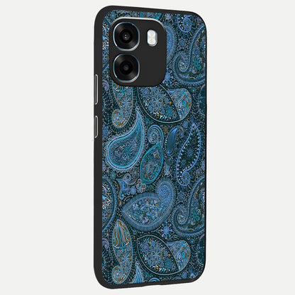  Midnight Paisley Glow back cover For Oppo K14 5G slim fit glass case with vibrant aesthetic design