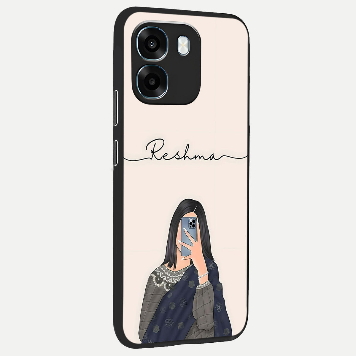  Mirror Mood Muse With Custom Name back cover For Oppo K14 5G slim fit glass case with vibrant aesthetic design