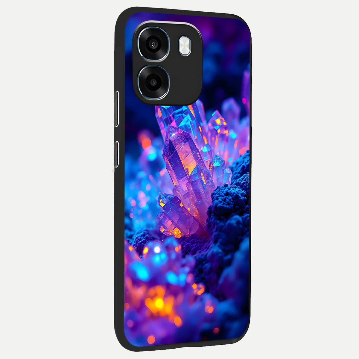  Neon Aura Shards back cover For Oppo K14 5G slim fit glass case with vibrant aesthetic design
