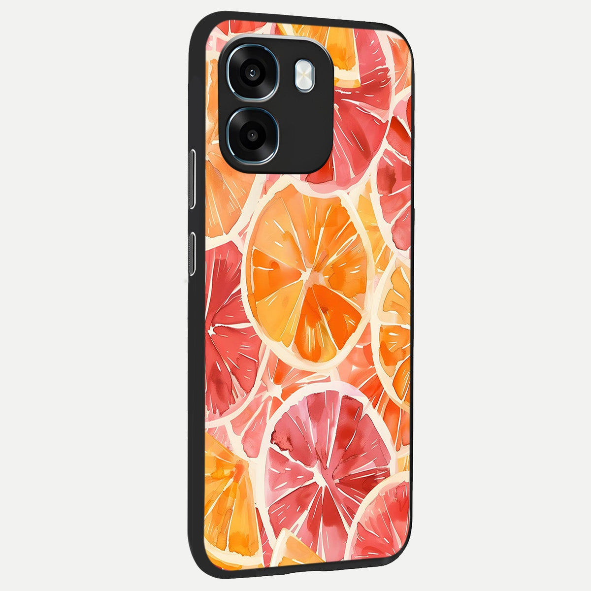  Orange Fruits Pattern back cover For Oppo K14 5G slim fit glass case with vibrant aesthetic design