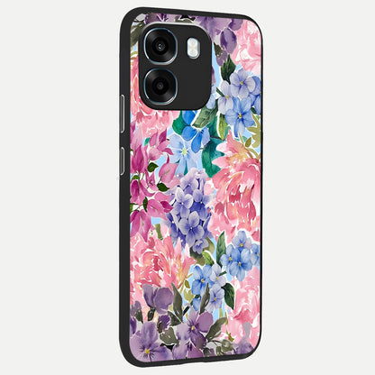  Pastel Floral Mix back cover For Oppo K14 5G slim fit glass case with vibrant aesthetic design