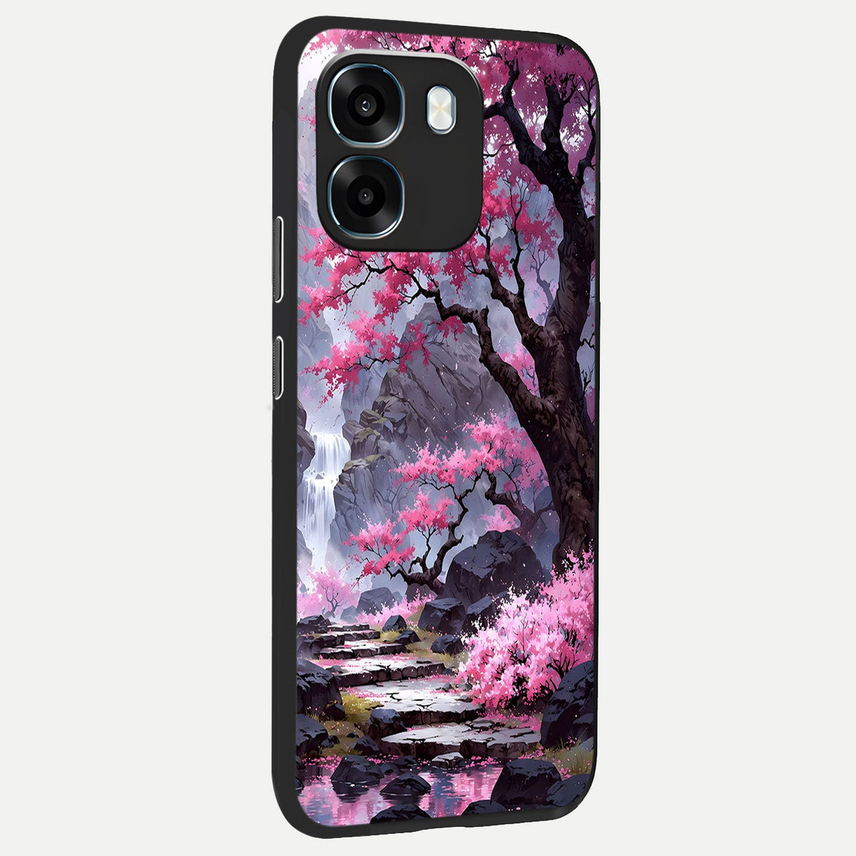  Pink Sunflower Glow back cover For Oppo K14 5G slim fit glass case with vibrant aesthetic design
