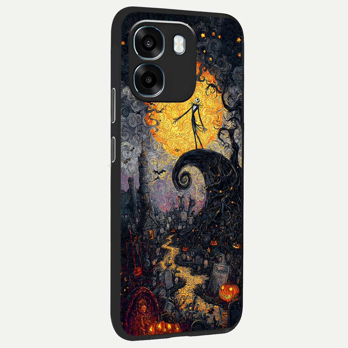  Pumpkin Moon Night back cover For Oppo K14 5G slim fit glass case with vibrant aesthetic design