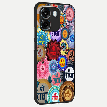  Radha Divine Bloom back cover For Oppo K14 5G slim fit glass case with vibrant aesthetic design