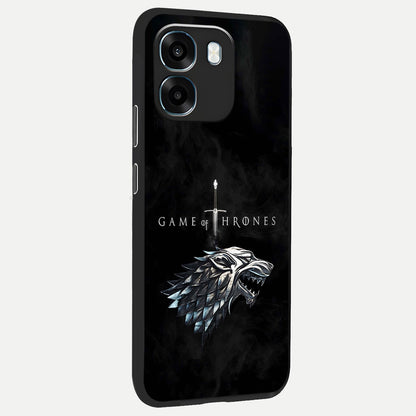  Throne Wolf Legacy back cover For Oppo K14 5G slim fit glass case with vibrant aesthetic design