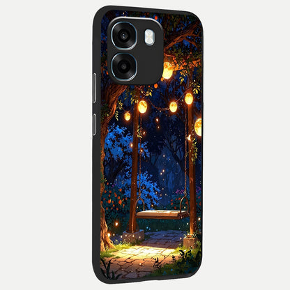  Twilight Garden Swing back cover For Oppo K14 5G slim fit glass case with vibrant aesthetic design