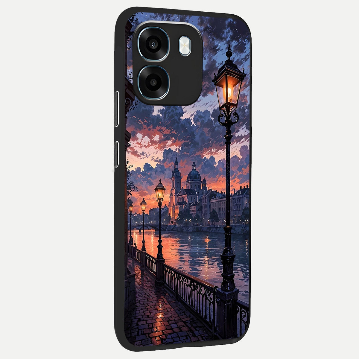  Twilight River Lights back cover For Oppo K14 5G slim fit glass case with vibrant aesthetic design