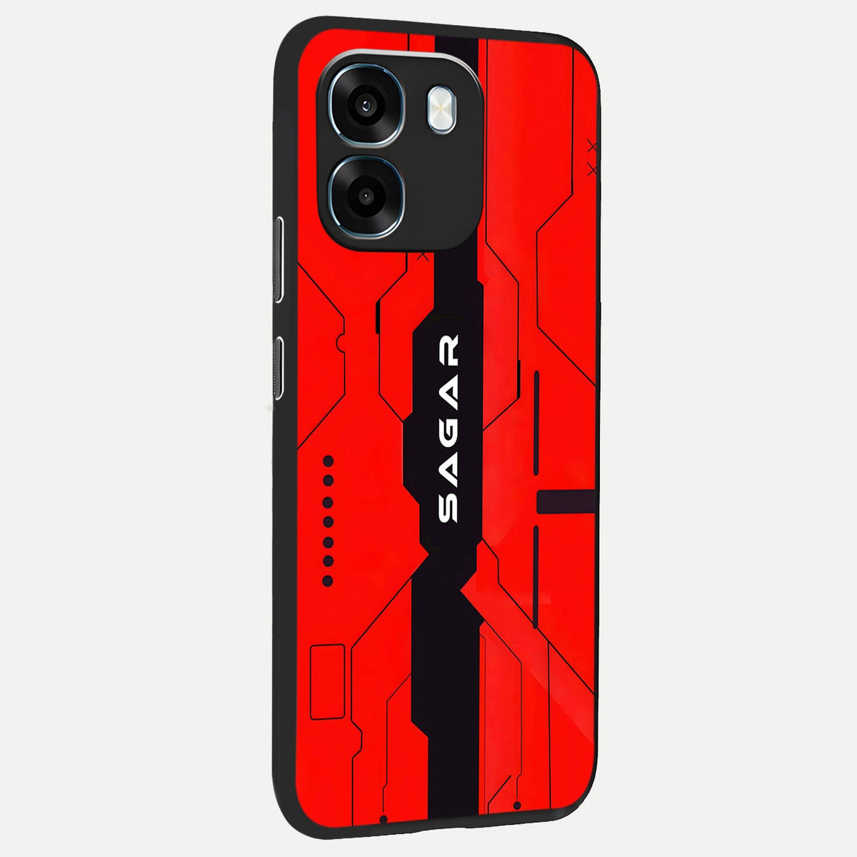 Voltage Rise CYBERPUNK Custom Name back cover For Oppo K14 5G slim fit personalized glass case with bold cyberpunk design