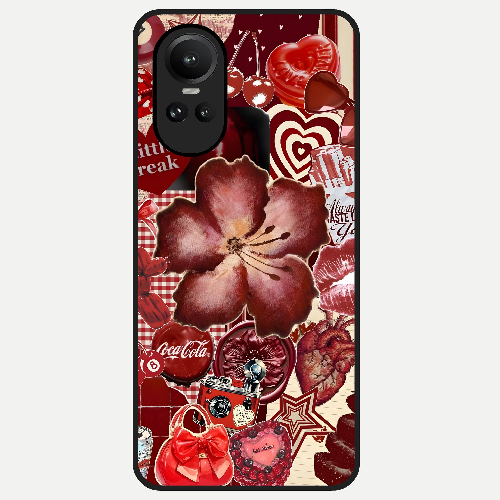  Aesthetic Little Freak Glass Case For Oppo Reno 10 back cover – full design glossy printed glass finish