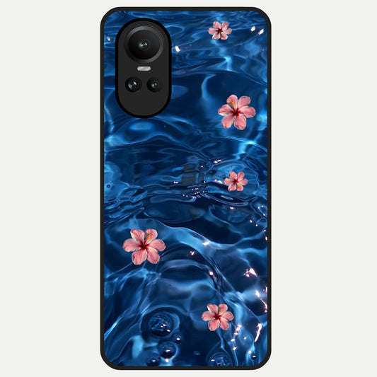  Bloom Thread Art Glass Case For Oppo Reno 10 back cover – full design glossy printed glass finish