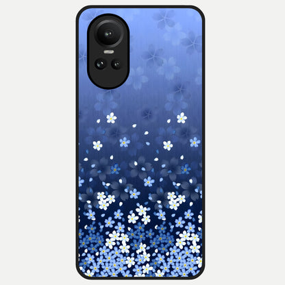  Blue Starry Glass Case For Oppo Reno 10 back cover – full design glossy printed glass finish