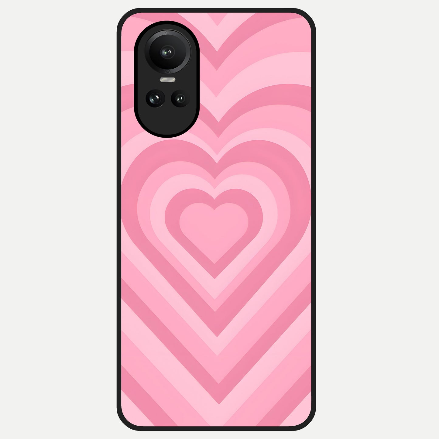  Blush Heart Waves Glass Case For Oppo Reno 10 back cover – full design glossy printed glass finish