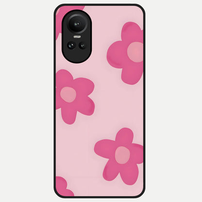  Candy Bloom Dreams Glass Case For Oppo Reno 10 back cover – full design glossy printed glass finish