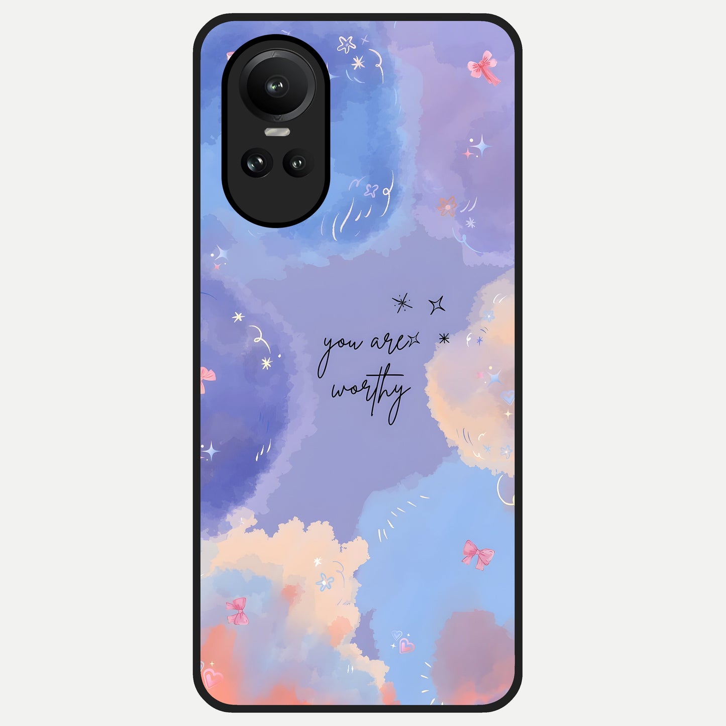  Celestial Cloud Magic Glass Case For Oppo Reno 10 back cover – full design glossy printed glass finish