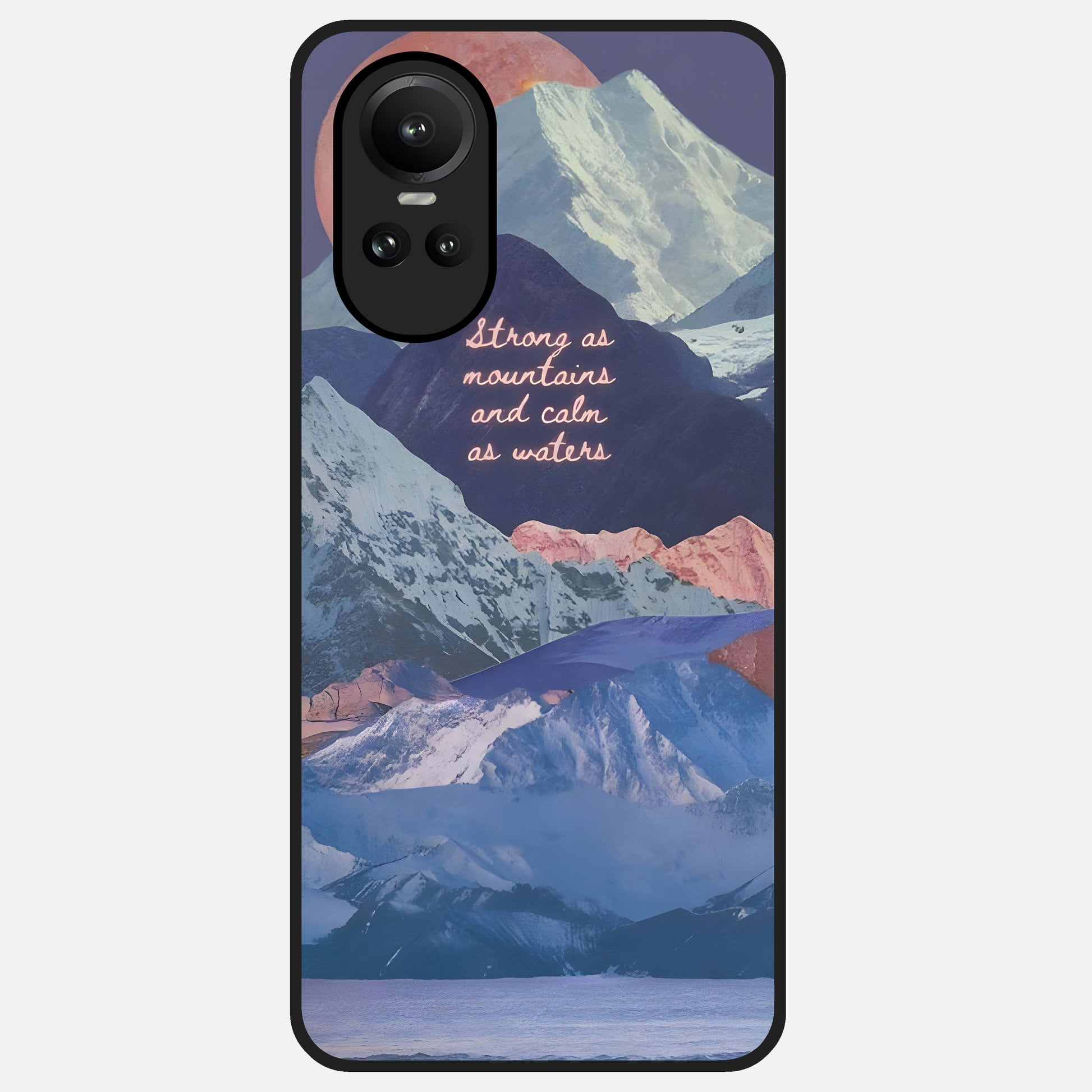  Celestial Mountain Calm Glass Case For Oppo Reno 10 back cover – full design glossy printed glass finish