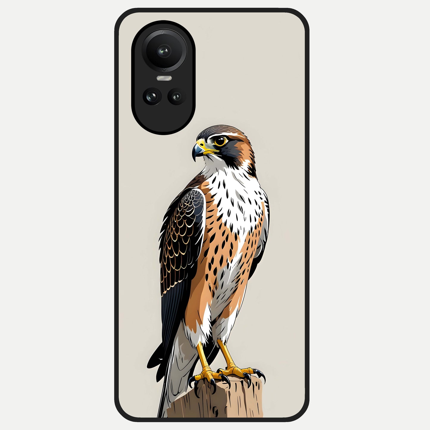 Clever Eagle Glass Case For Oppo Reno 10 back cover – full design glossy printed glass finish