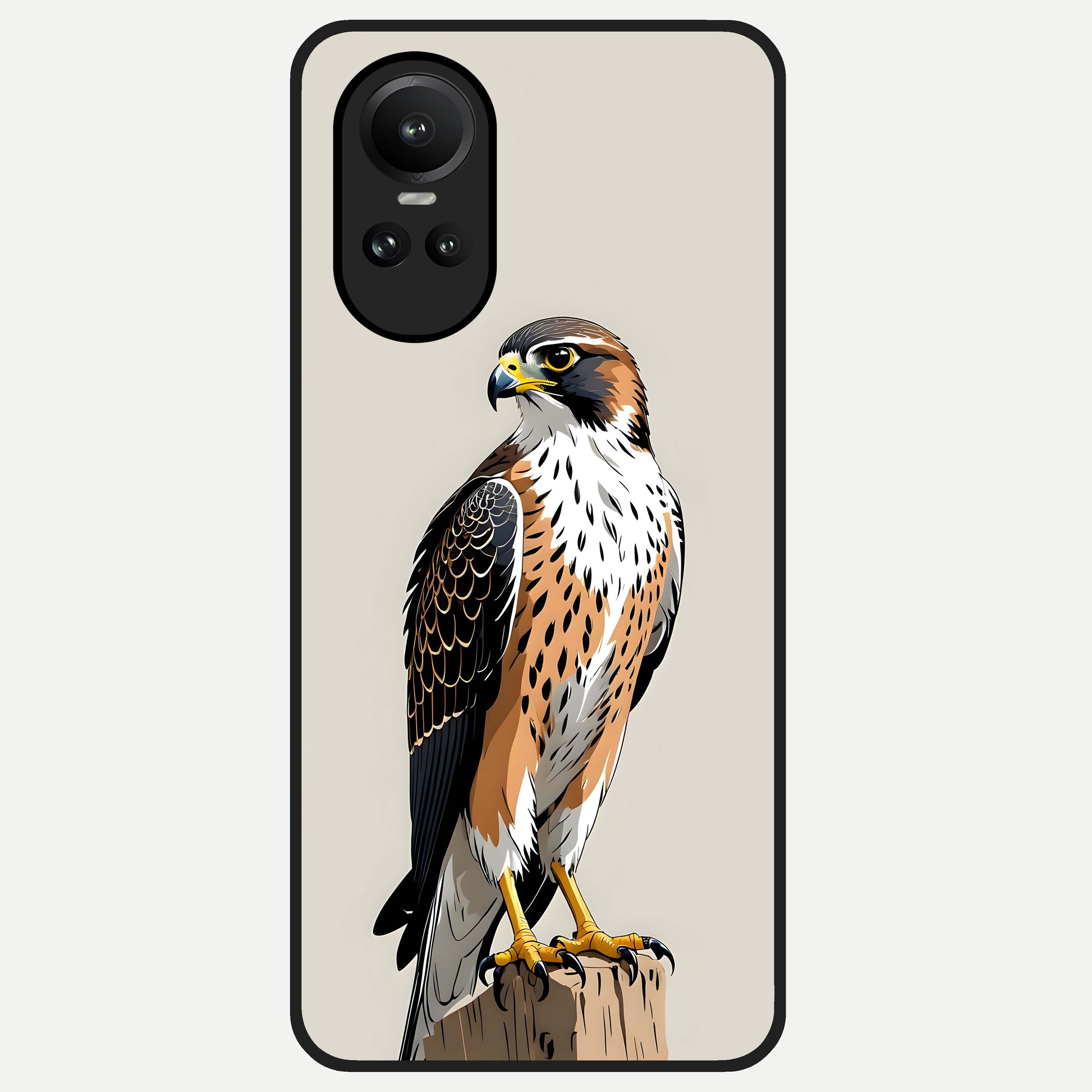  Clever Eagle Glass Case For Oppo Reno 10 back cover – full design glossy printed glass finish