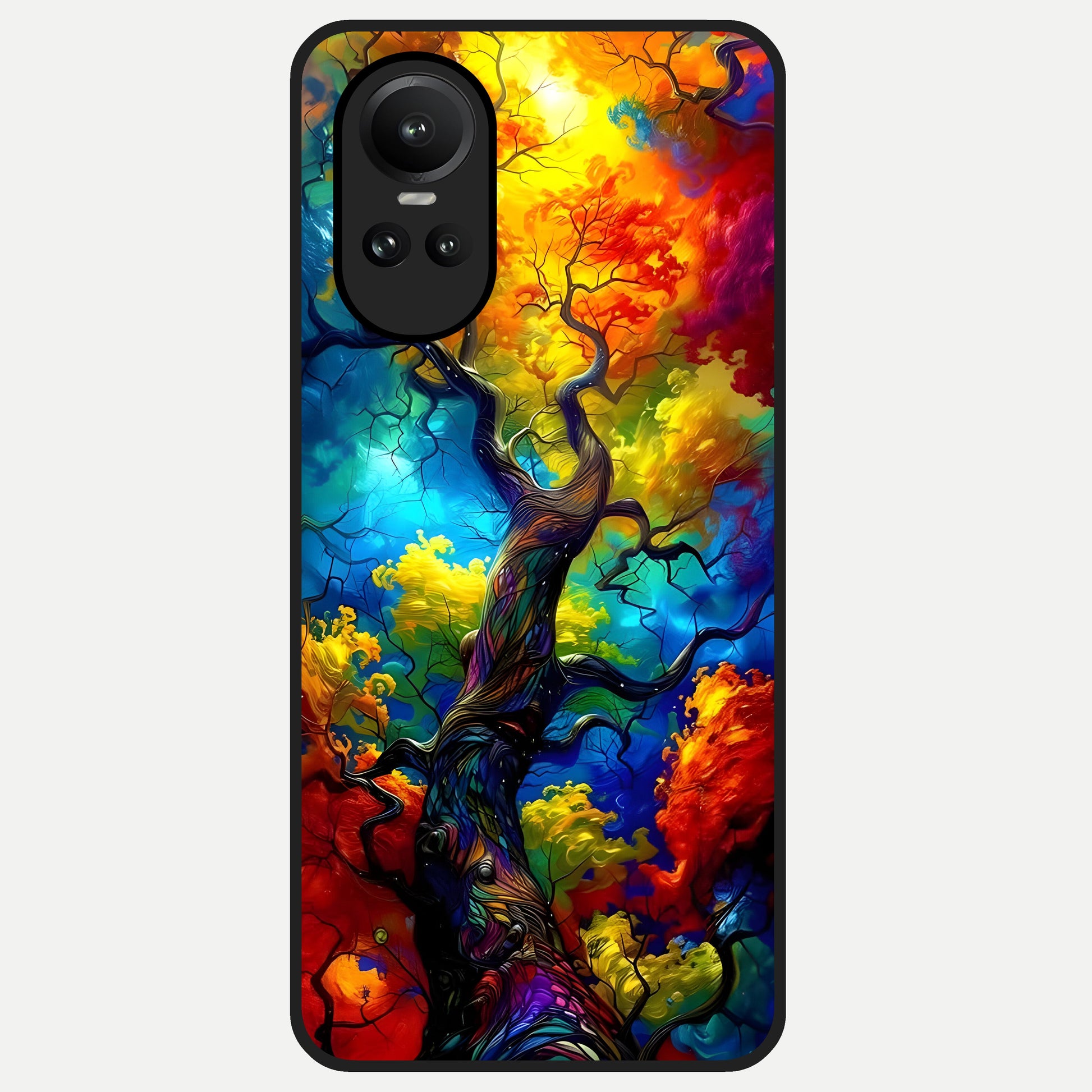  Colorful Soda Bottles Glass Case For Oppo Reno 10 back cover – full design glossy printed glass finish