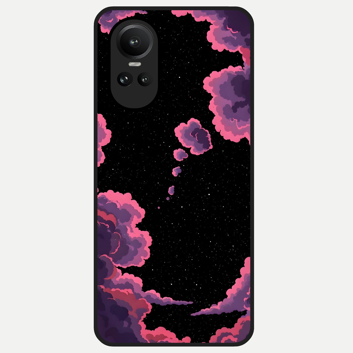  Cosmic Cloud Journey Glass Case For Oppo Reno 10 back cover – full design glossy printed glass finish