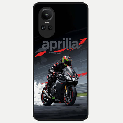  Dark Aprilla Glass Case For Oppo Reno 10 back cover – full design glossy printed glass finish